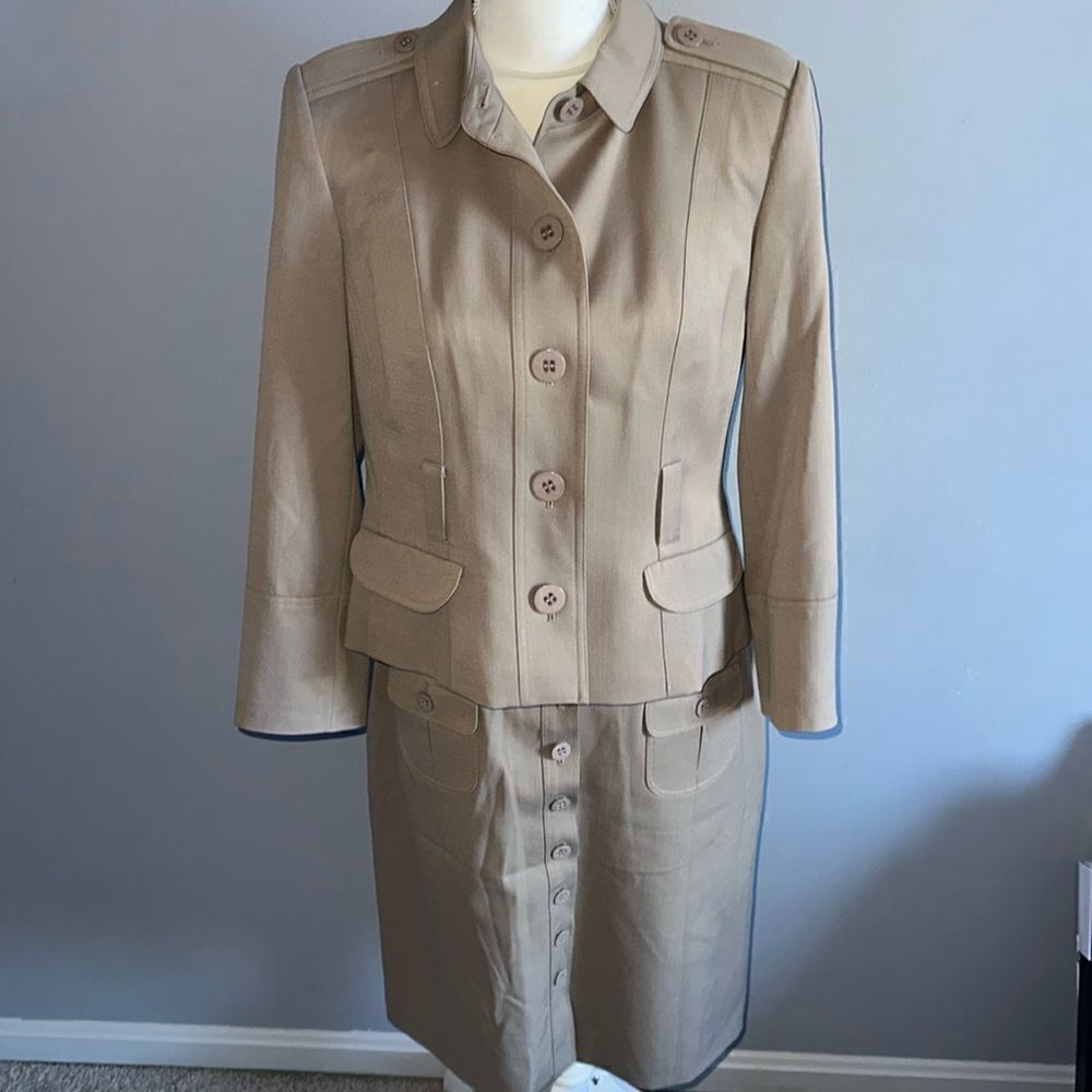 Talbots Petite Khaki Suit!